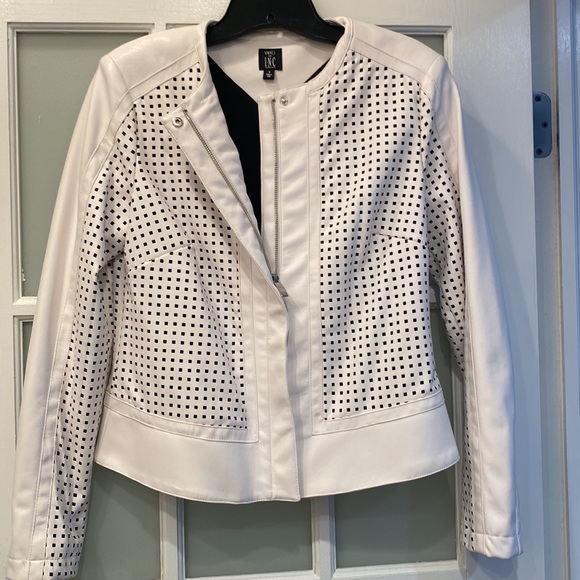 Faux white leather jacket - Picture 3 of 6